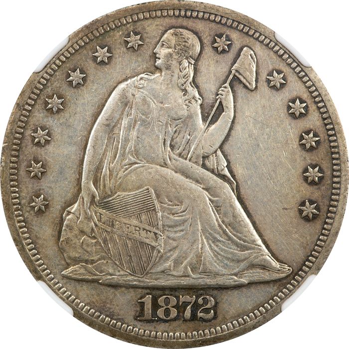 1872 Seated Liberty Dollar ($1) Obverse Image