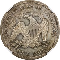 1872 Seated Liberty Dollar ($1) Reverse Image