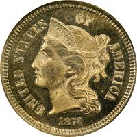 1872 Three Cent Nickel (3CN) Obverse Image