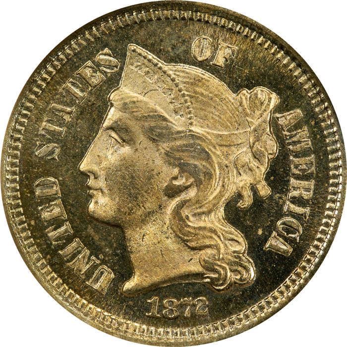 1872 Three Cent Nickel (3CN) Obverse Image
