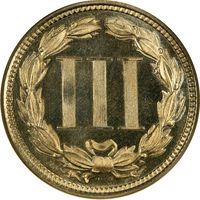 1872 Three Cent Nickel (3CN) Reverse Image