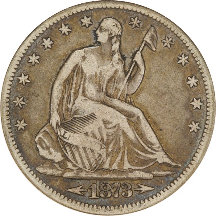 1873-CC Arrows Seated Liberty Half Dollar (50c) Photo 3