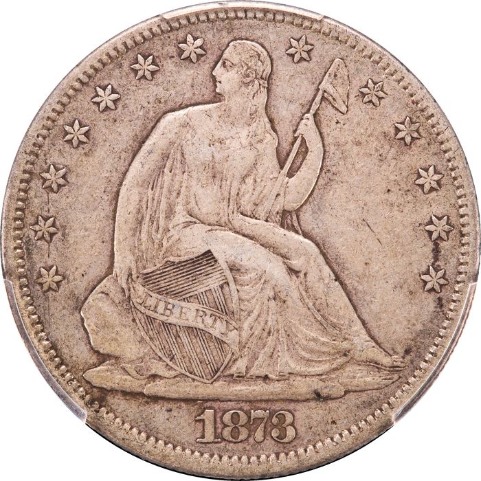 1873-CC Seated Liberty Half Dollar (50c) No Arrows Photo 3
