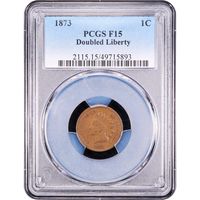 1873 Indian Cent (1c) Doubled Liberty Obverse Image