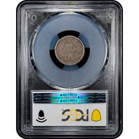 1873 No Arrows Open 3 Seated Liberty Dime (10c) Reverse Slab Image
