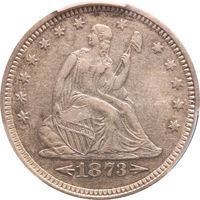 1873-S Seated Liberty Quarter (25c) Arrows Photo 3