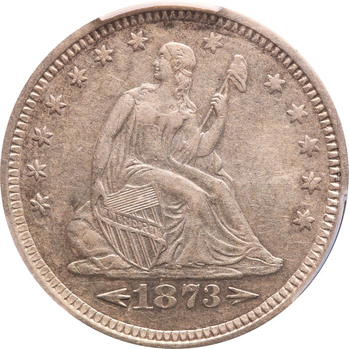 1873-S Seated Liberty Quarter (25c) Arrows Photo 3
