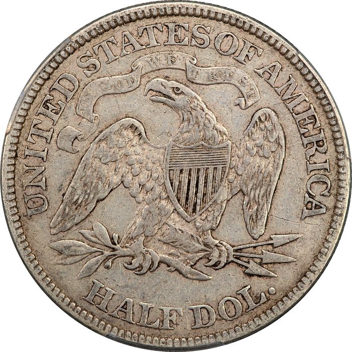 1873 Seated Liberty Half Dollar (50c) Arrows Reverse Image