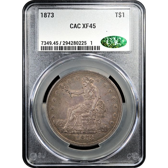 1873 Trade Dollar ($1) Obverse Slab Image