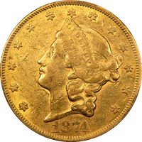 1874-CC Liberty Gold Double Eagle ($20) Obverse Image