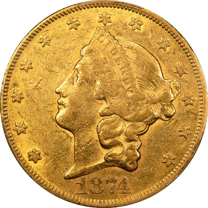 1874-CC Liberty Gold Double Eagle ($20) Obverse Image
