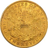 1874-CC Liberty Gold Double Eagle ($20) Reverse Image