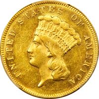 1874 Gold Three Dollars ($3) Photo 3