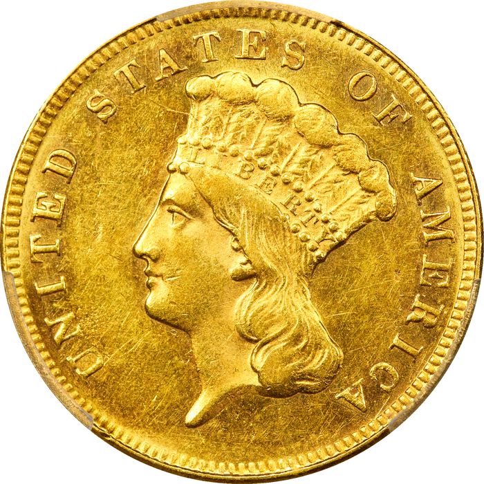 1874 Gold Three Dollars ($3) Photo 3