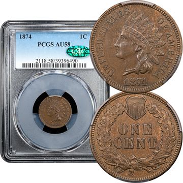 1874 Indian Cent (1c) Composite Image