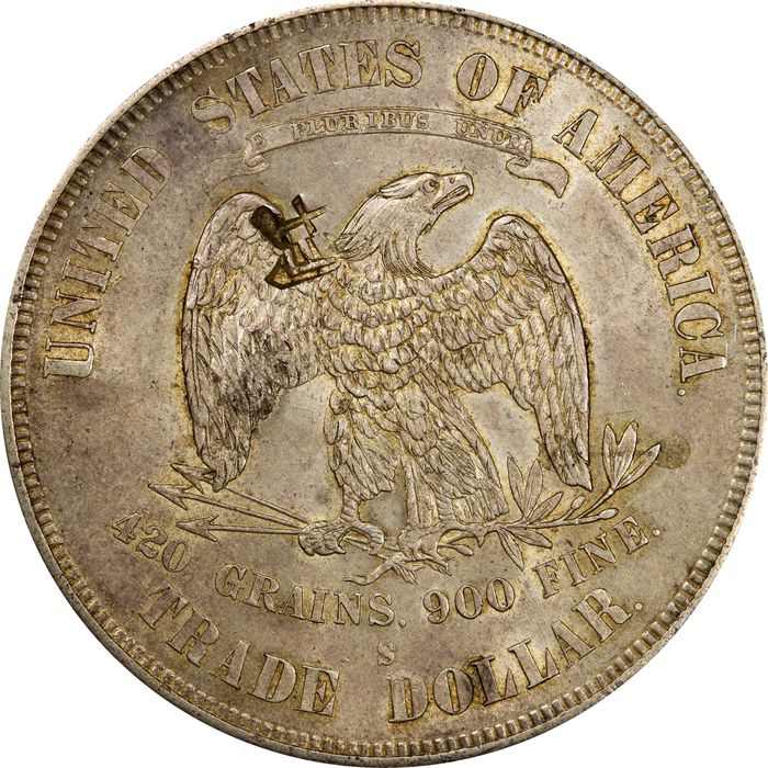1874-S Trade Dollar (T$1) Chopmarked Photo 4
