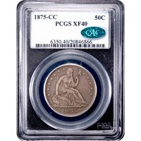 1875-CC Seated Liberty Half Dollar (50c) Obverse Image