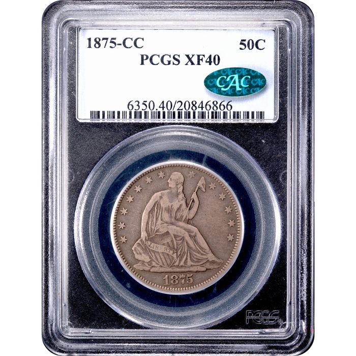 1875-CC Seated Liberty Half Dollar (50c) Obverse Image