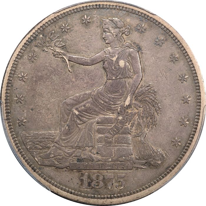 1875-CC Trade Dollar ($1) Obverse Image