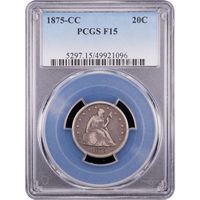 1875-CC Twenty Cent Obverse Slab Image
