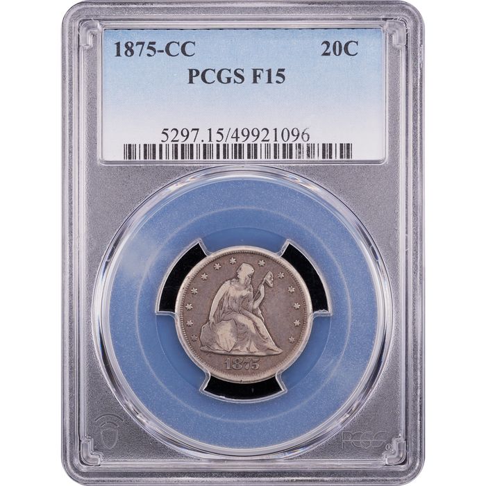 1875-CC Twenty Cent Obverse Slab Image