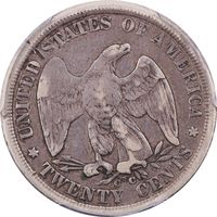 1875-CC Twenty Cent Reverse Image