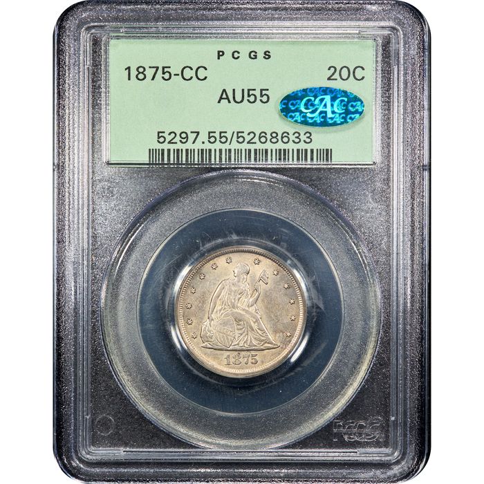 1875-CC Twenty Cents (20c) OGH Obverse Image