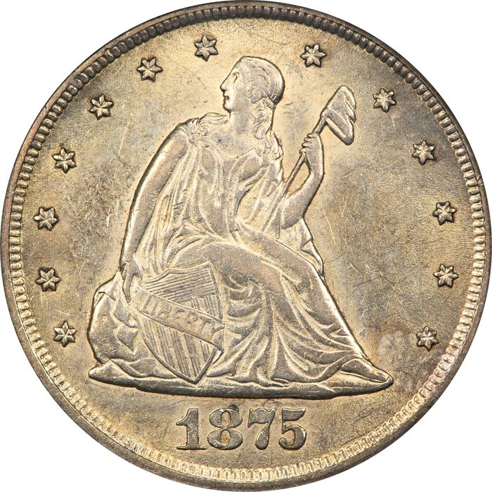 1875-CC Twenty Cents (20c) OGH Photo 3