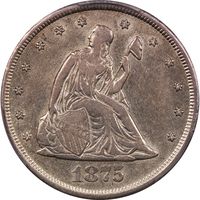 1875-CC Twenty Cents (20c) Obverse Image