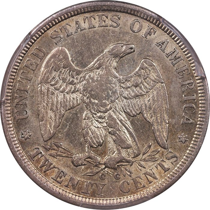 1875-CC Twenty Cents (20c) Reverse Image