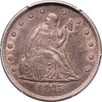 1875-CC Twenty Cents (20c) Obverse Image