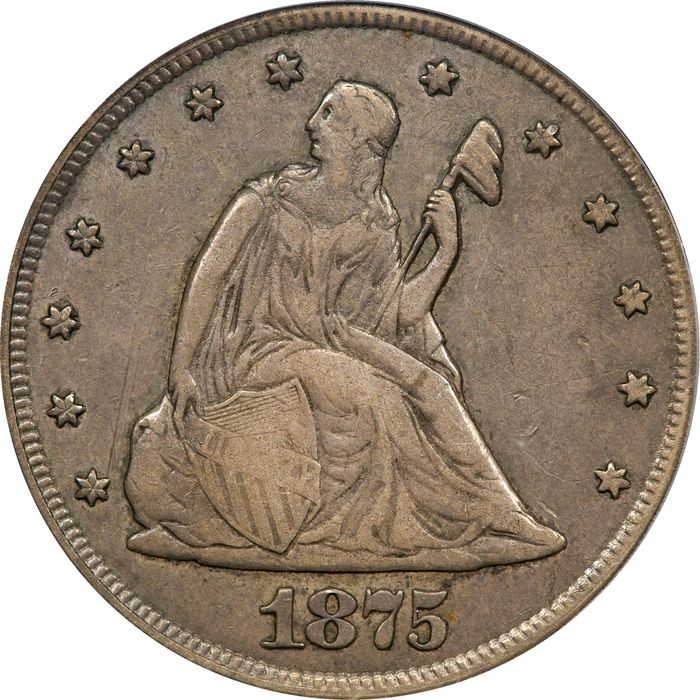 1875-CC Twenty Cents (20c) Obverse Image