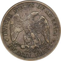 1875-CC Twenty Cents (20c) Reverse Image