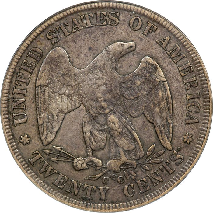 1875-CC Twenty Cents (20c) Reverse Image
