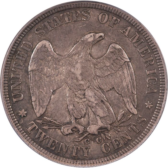 1875-CC Twenty Cents (20c) Reverse Image