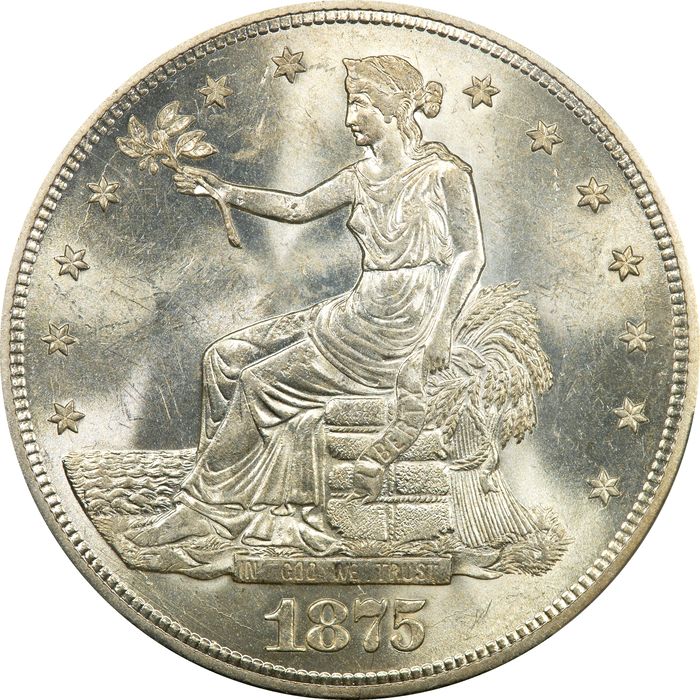 1875-S Trade Dollar ($1) Chopmarked Photo 3