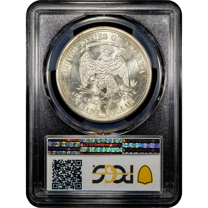 1875-S Trade Dollar ($1) Chopmarked Reverse Image