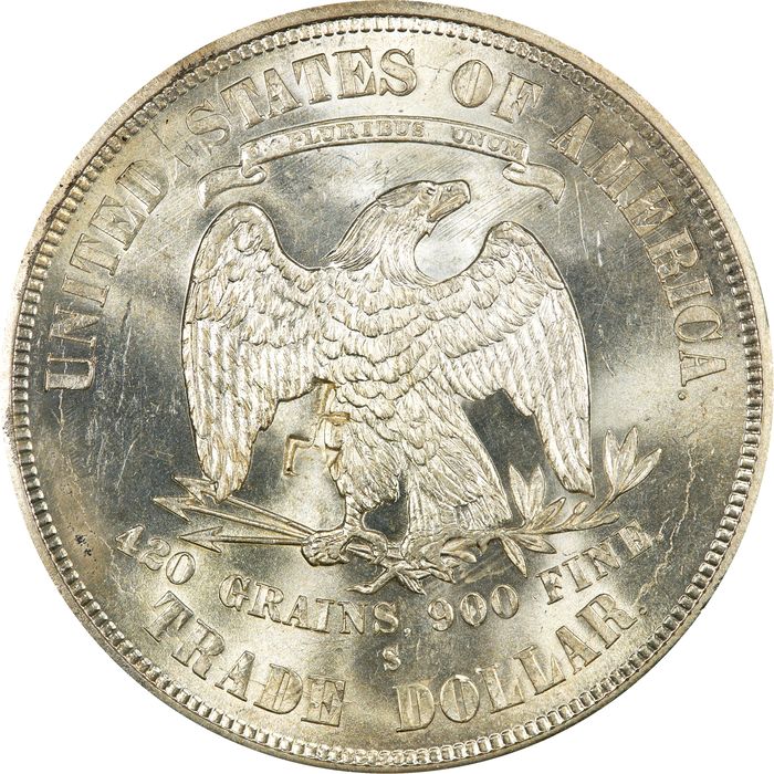 1875-S Trade Dollar ($1) Chopmarked Photo 4