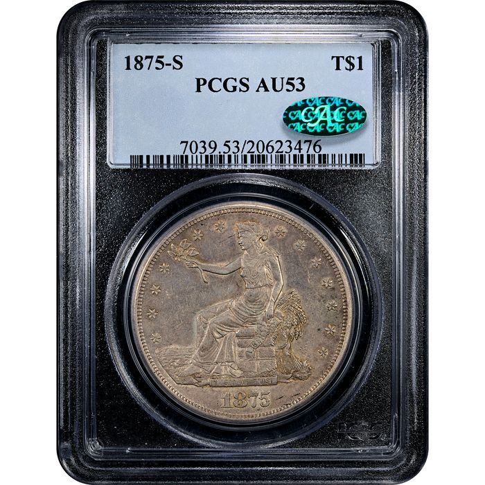 1875-S Trade Dollar ($1) Obverse Slab Image