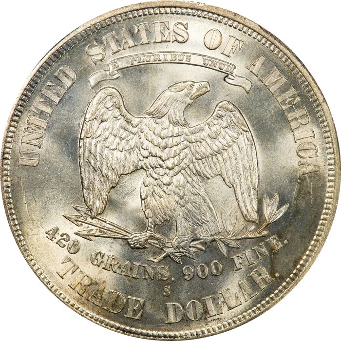1875-S Trade Dollar (T$1) Reverse Image