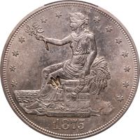 1875-S Trade Dollar (T$1) Type-I/II Chopmarked Photo 3