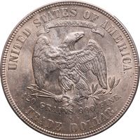 1875-S Trade Dollar (T$1) Type-I/II Chopmarked Photo 4