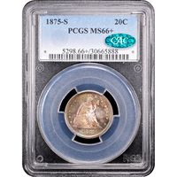 1875-S Twenty Cent (20c) Obverse Slab Image