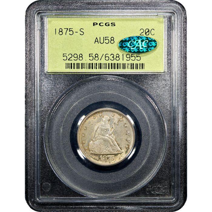 1875-S Twenty Cents (20c) OGH Obverse Image