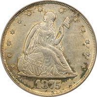 1875-S Twenty Cents (20c) OGH Photo 3