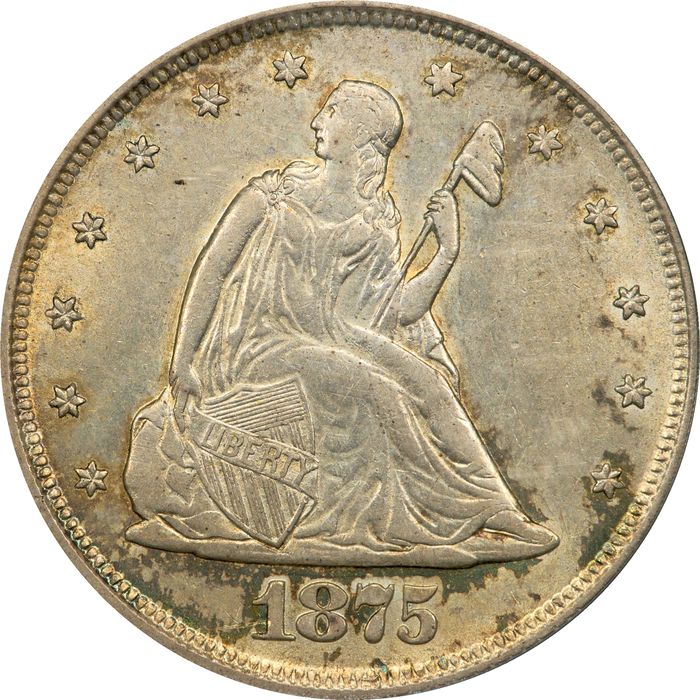 1875-S Twenty Cents (20c) OGH Photo 3