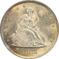 1875-S Twenty Cents (20c) OGH Obverse Image