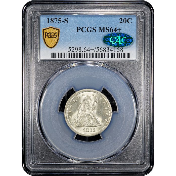 1875-S Twenty Cents (20c) Obverse Slab Image
