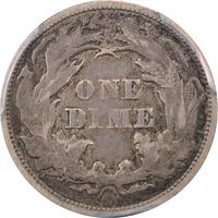 1875 Seated Liberty Dime (10c) Reverse Image