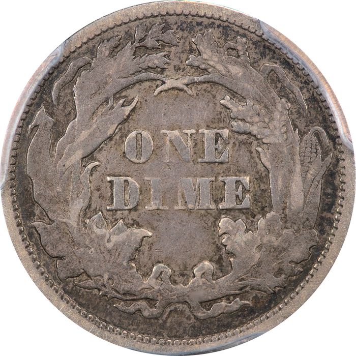 1875 Seated Liberty Dime (10c) Reverse Image